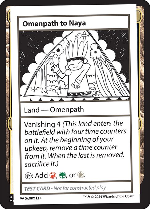 Vanishing 4 (This land enters the battlefield with four time counters on it. At the beginning of your upkeep, remove a time counter from it. When the last is removed, sacrifice it.)
{T}: Add {R}, {G}, or {W}.