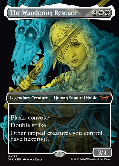 Flash
Convoke (Your creatures can help cast this spell. Each creature you tap while casting this spell pays for {1} or one mana of that creature's color.)
Double strike
Other tapped creatures you control have hexproof.