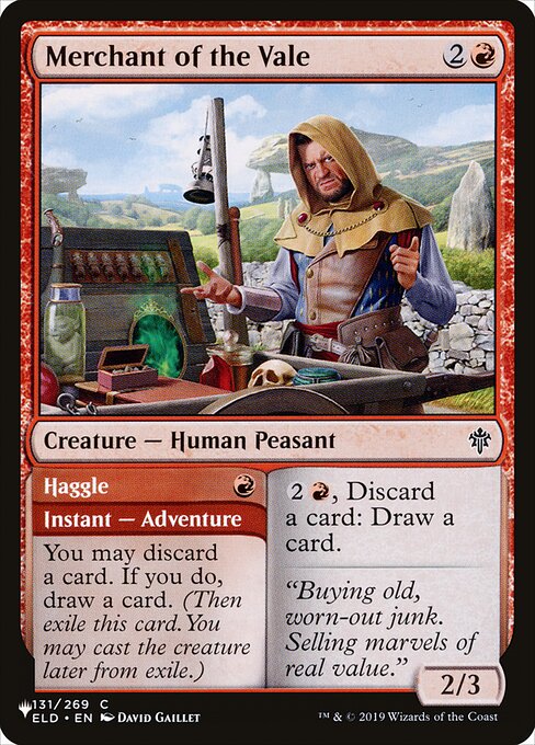 {2}{R}, Discard a card: Draw a card.   You may discard a card. If you do, draw a card. (Then exile this card. You may cast the creature later from exile.)