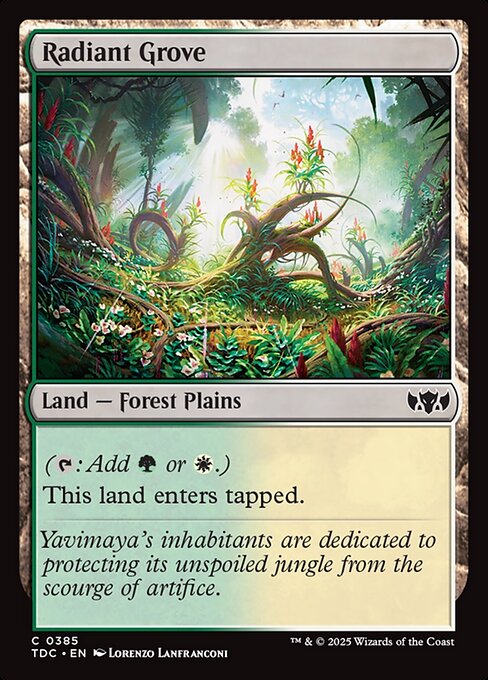({T}: Add {G} or {W}.)
This land enters tapped.