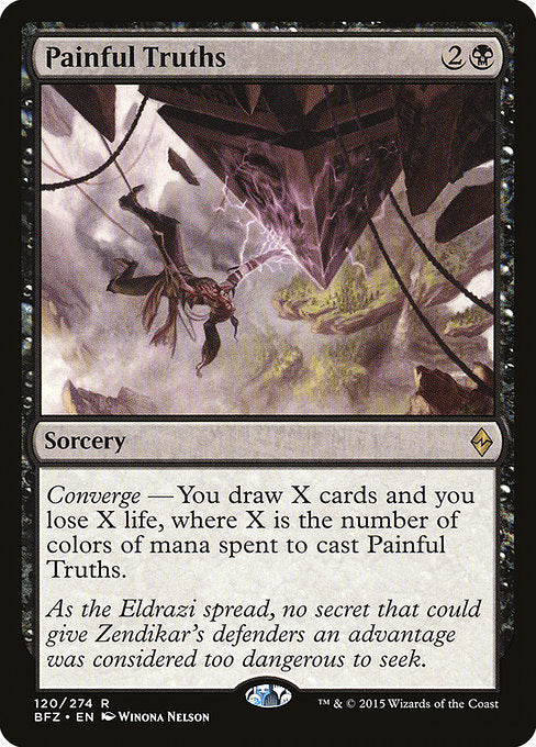 Converge — You draw X cards and you lose X life, where X is the number of colors of mana spent to cast this spell.