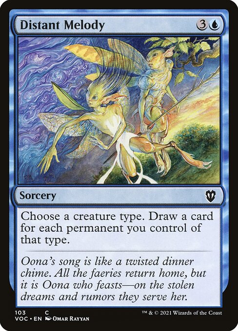 Choose a creature type. Draw a card for each permanent you control of that type.