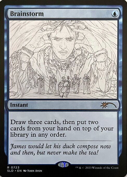 Draw three cards, then put two cards from your hand on top of your library in any order.