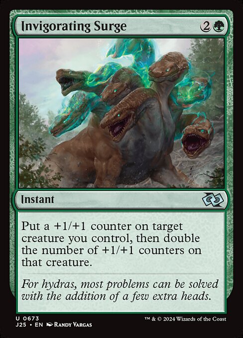 Put a +1/+1 counter on target creature you control, then double the number of +1/+1 counters on that creature.