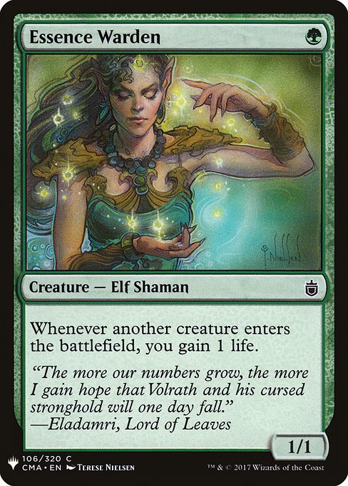 Whenever another creature enters the battlefield, you gain 1 life.