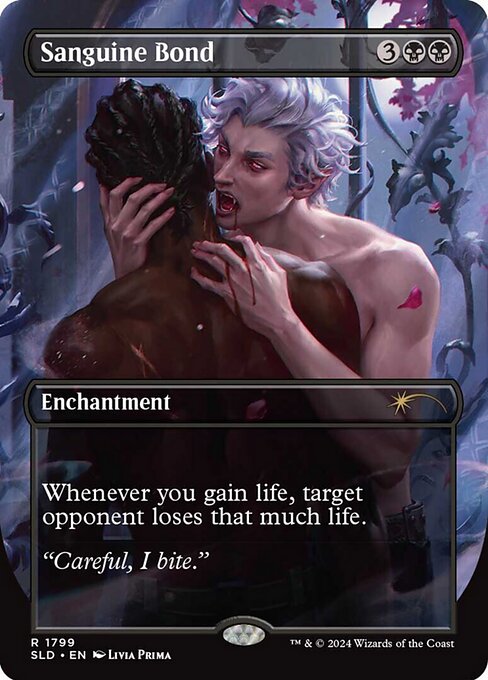 Whenever you gain life, target opponent loses that much life.
