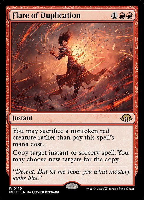 You may sacrifice a nontoken red creature rather than pay this spell's mana cost.
Copy target instant or sorcery spell. You may choose new targets for the copy.