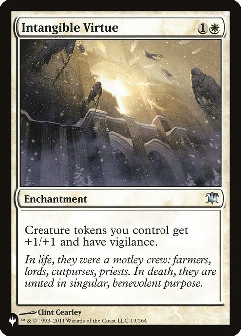 Creature tokens you control get +1/+1 and have vigilance.