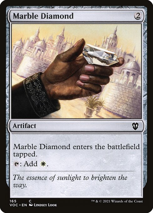 Marble Diamond enters the battlefield tapped.
{T}: Add {W}.