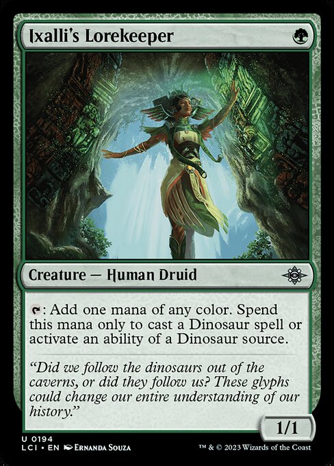 {T}: Add one mana of any color. Spend this mana only to cast a Dinosaur spell or activate an ability of a Dinosaur source.