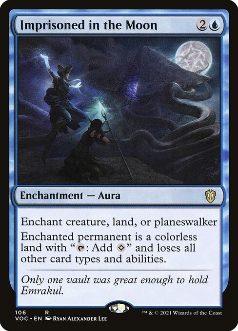 Enchant creature, land, or planeswalker
Enchanted permanent is a colorless land with "{T}: Add {C}" and loses all other card types and abilities.