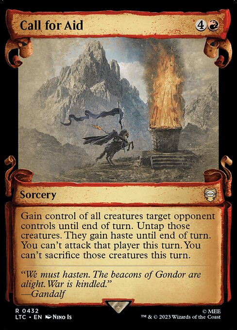 Gain control of all creatures target opponent controls until end of turn. Untap those creatures. They gain haste until end of turn. You can't attack that player this turn. You can't sacrifice those creatures this turn.