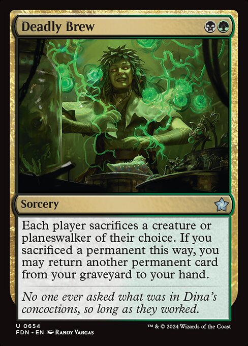 Each player sacrifices a creature or planeswalker of their choice. If you sacrificed a permanent this way, you may return another permanent card from your graveyard to your hand.