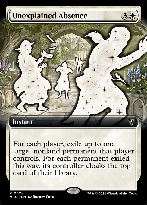 For each player, exile up to one target nonland permanent that player controls. For each permanent exiled this way, its controller cloaks the top card of their library. (To cloak a card, put it onto the battlefield face down as a 2/2 creature with ward {2}. Turn it face up any time for its mana cost if it's a creature card.)
