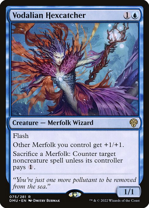 Flash
Other Merfolk you control get +1/+1.
Sacrifice a Merfolk: Counter target noncreature spell unless its controller pays {1}.