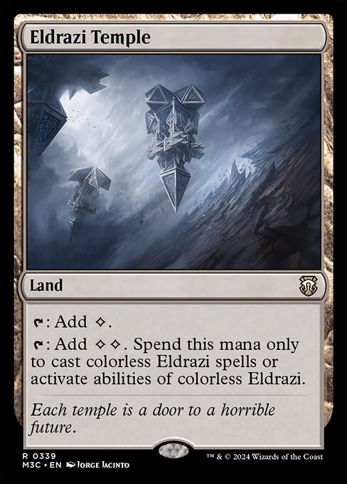 {T}: Add {C}.
{T}: Add {C}{C}. Spend this mana only to cast colorless Eldrazi spells or activate abilities of colorless Eldrazi.