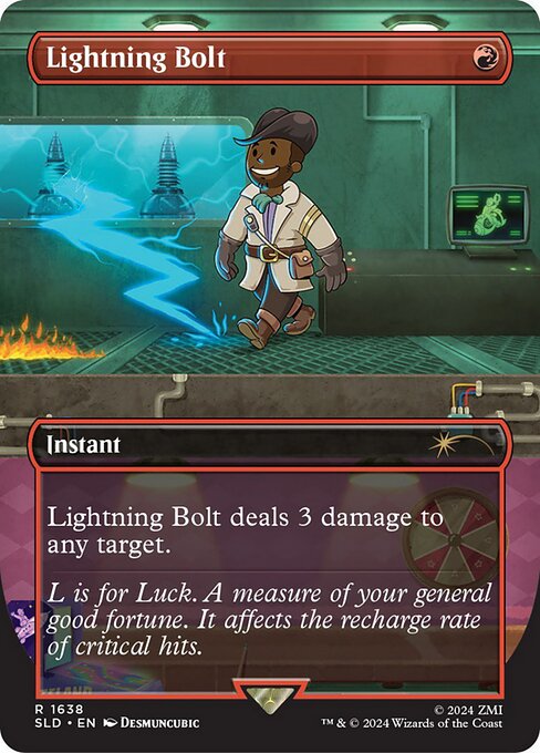 Lightning Bolt deals 3 damage to any target.
