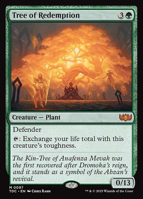 Defender
{T}: Exchange your life total with this creature's toughness.