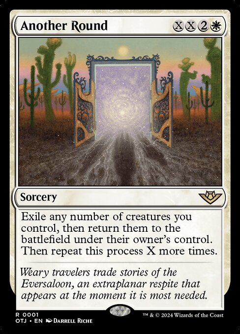 Exile any number of creatures you control, then return them to the battlefield under their owner's control. Then repeat this process X more times.