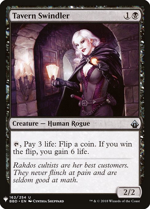 {T}, Pay 3 life: Flip a coin. If you win the flip, you gain 6 life.