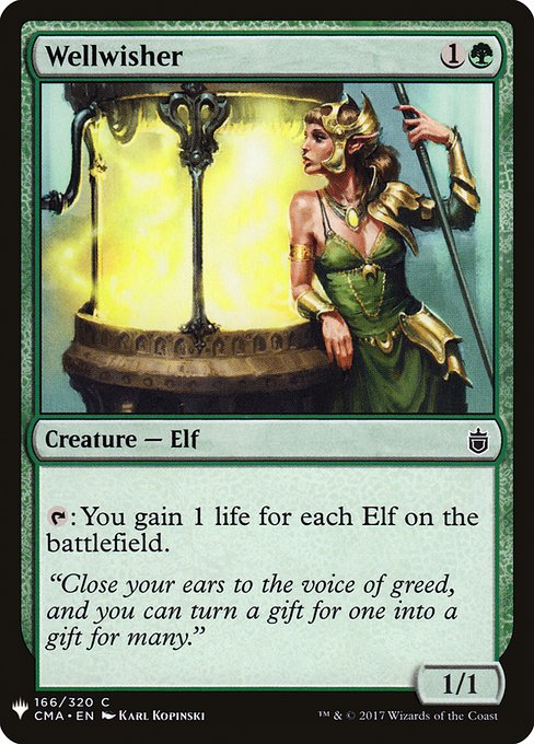 {T}: You gain 1 life for each Elf on the battlefield.