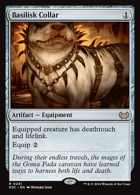 Equipped creature has deathtouch and lifelink.
Equip {2}