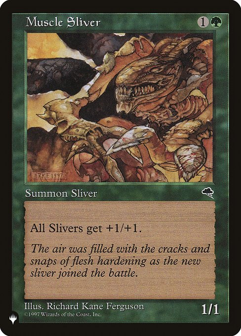 All Sliver creatures get +1/+1.