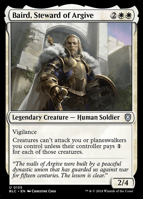 Vigilance
Creatures can't attack you or planeswalkers you control unless their controller pays {1} for each of those creatures.