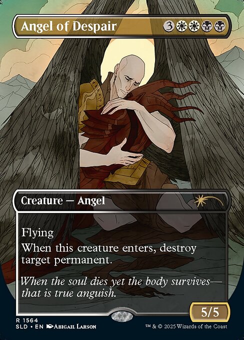 Flying
When this creature enters, destroy target permanent.