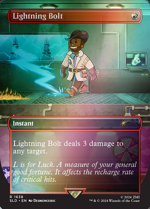 Lightning Bolt deals 3 damage to any target.