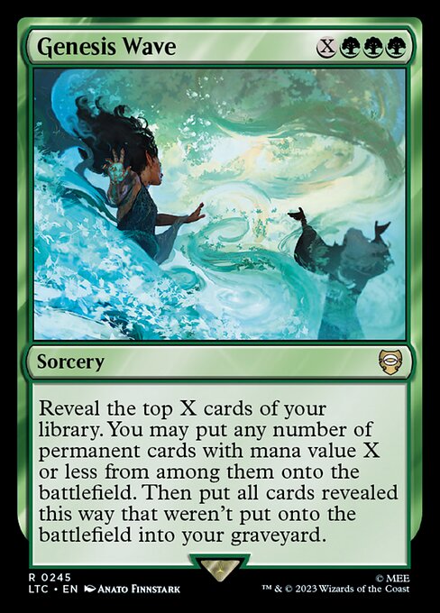 Reveal the top X cards of your library. You may put any number of permanent cards with mana value X or less from among them onto the battlefield. Then put all cards revealed this way that weren't put onto the battlefield into your graveyard.