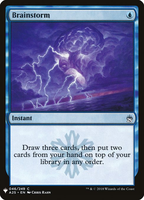 Draw three cards, then put two cards from your hand on top of your library in any order.