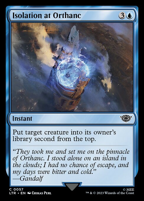 Put target creature into its owner's library second from the top.