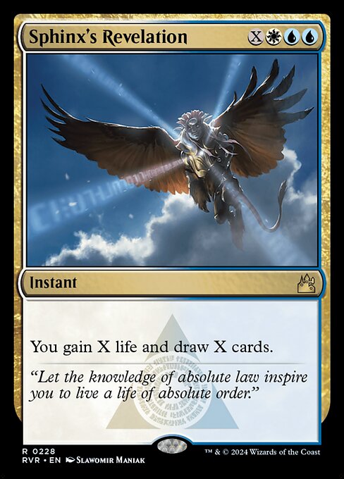 You gain X life and draw X cards.