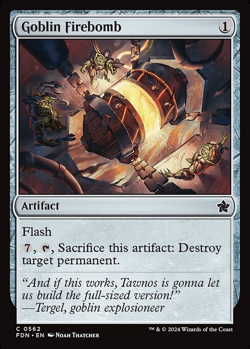 Flash
{7}, {T}, Sacrifice this artifact: Destroy target permanent.