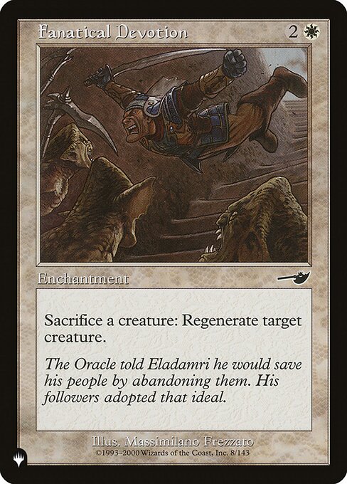 Sacrifice a creature: Regenerate target creature.