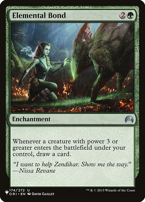 Whenever a creature you control with power 3 or greater enters, draw a card.