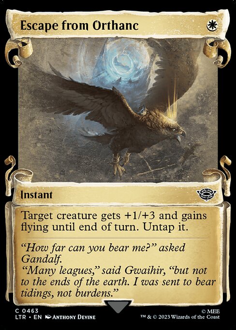 Target creature gets +1/+3 and gains flying until end of turn. Untap it.