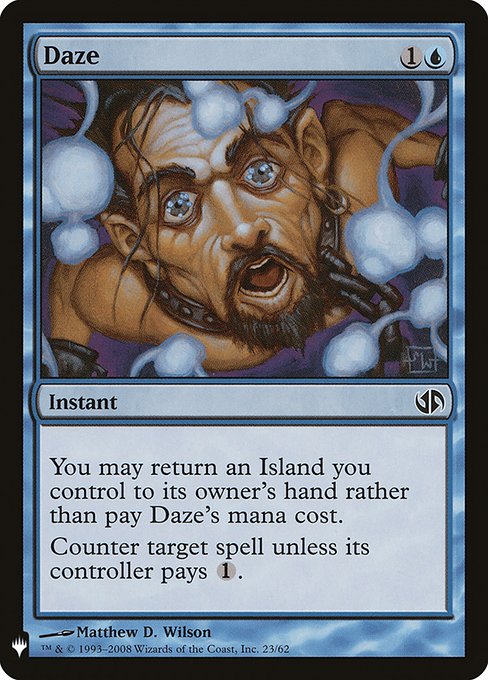 You may return an Island you control to its owner's hand rather than pay this spell's mana cost.
Counter target spell unless its controller pays {1}.