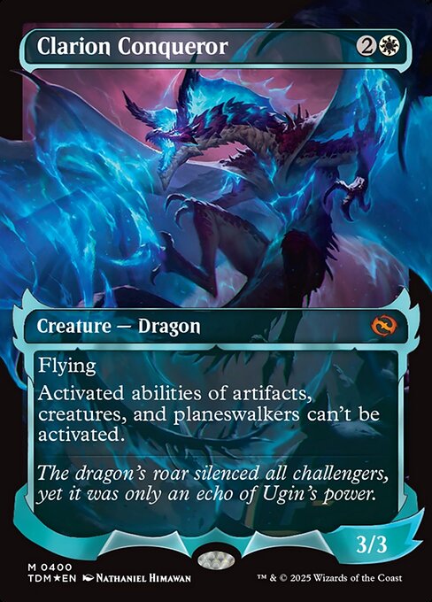 Flying
Activated abilities of artifacts, creatures, and planeswalkers can't be activated.