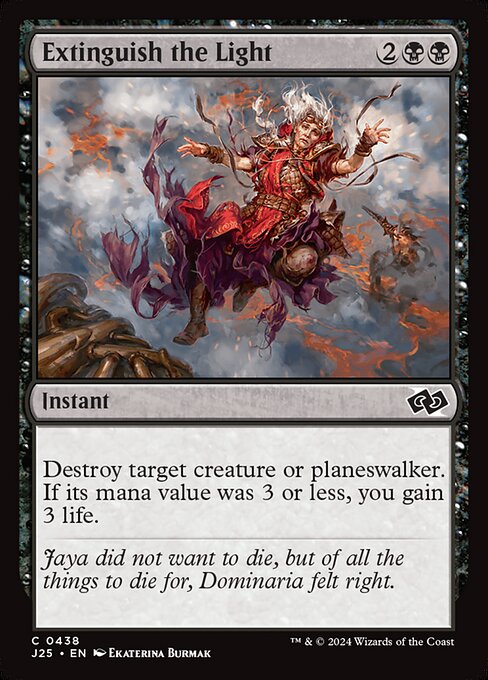 Destroy target creature or planeswalker. If its mana value was 3 or less, you gain 3 life.