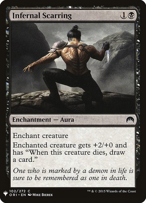 Enchant creature
Enchanted creature gets +2/+0 and has "When this creature dies, draw a card."