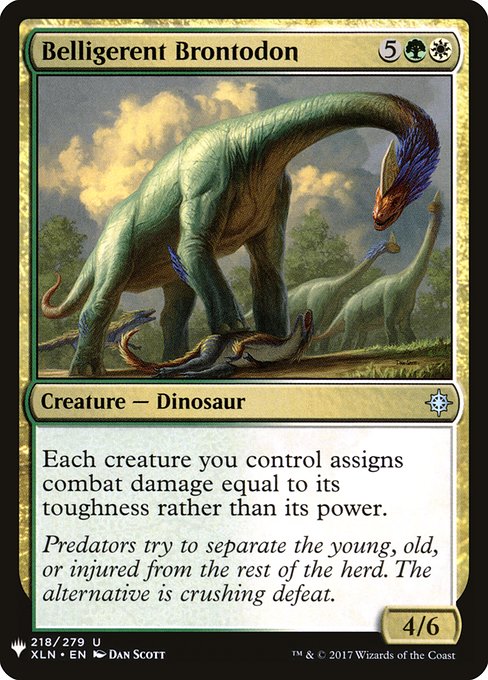Each creature you control assigns combat damage equal to its toughness rather than its power.