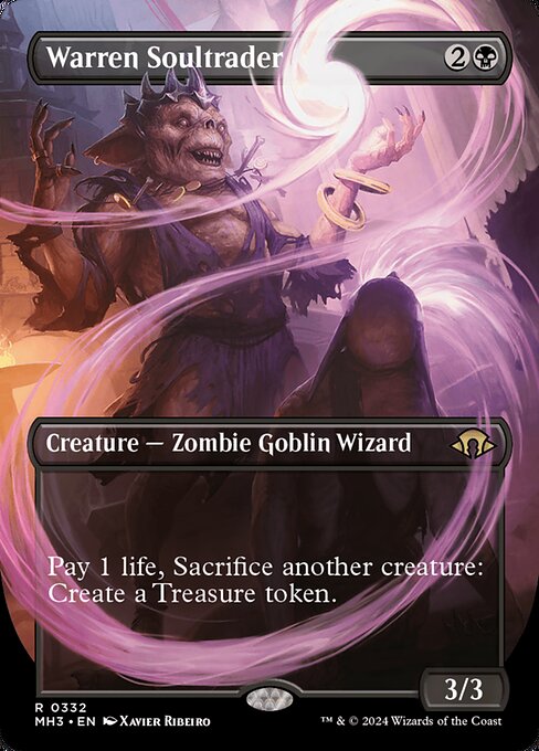 Pay 1 life, Sacrifice another creature: Create a Treasure token. (It's an artifact with "{T}, Sacrifice this artifact: Add one mana of any color.")