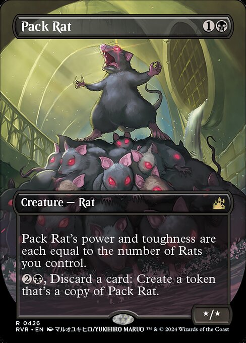 Pack Rat's power and toughness are each equal to the number of Rats you control.
{2}{B}, Discard a card: Create a token that's a copy of Pack Rat.