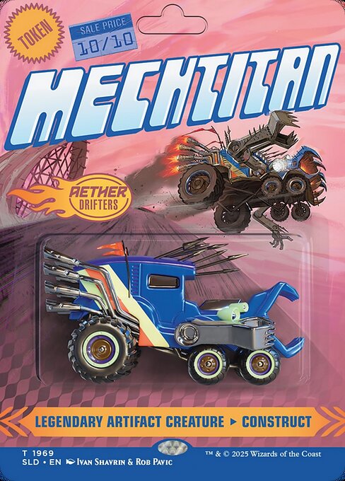Mechtitan is all colors.
Flying, vigilance, trample, lifelink, haste   Mechtitan is all colors.
Flying, vigilance, trample, lifelink, haste