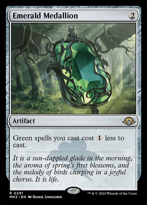 Green spells you cast cost {1} less to cast.
