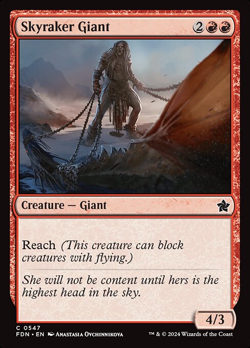 Reach (This creature can block creatures with flying.)