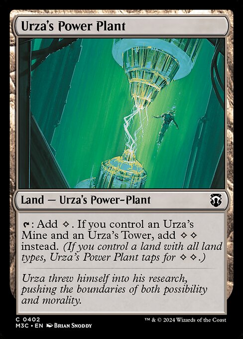 {T}: Add {C}. If you control an Urza's Mine and an Urza's Tower, add {C}{C} instead.