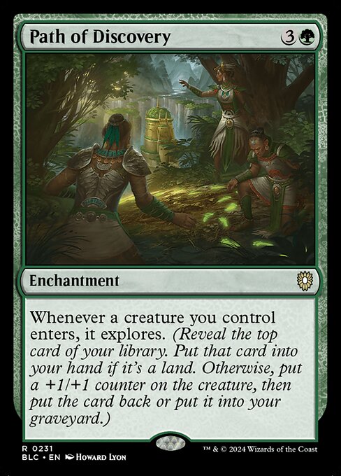 Whenever a creature enters the battlefield under your control, it explores. (Reveal the top card of your library. Put that card into your hand if it's a land. Otherwise, put a +1/+1 counter on the creature, then put the card back or put it into your graveyard.)